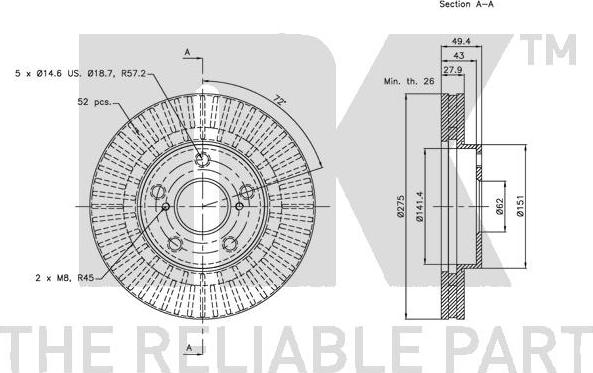 NK 204596 - Brake Disc autospares.lv