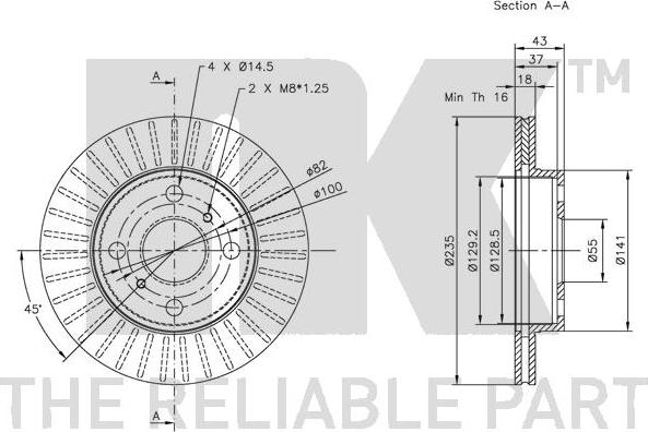 NK 314565 - Brake Disc autospares.lv