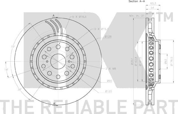 NK 2045146 - Brake Disc autospares.lv