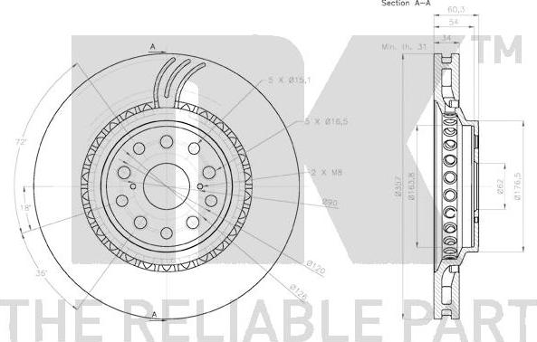 NK 2045147 - Brake Disc autospares.lv