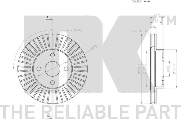 NK 2045163 - Brake Disc autospares.lv