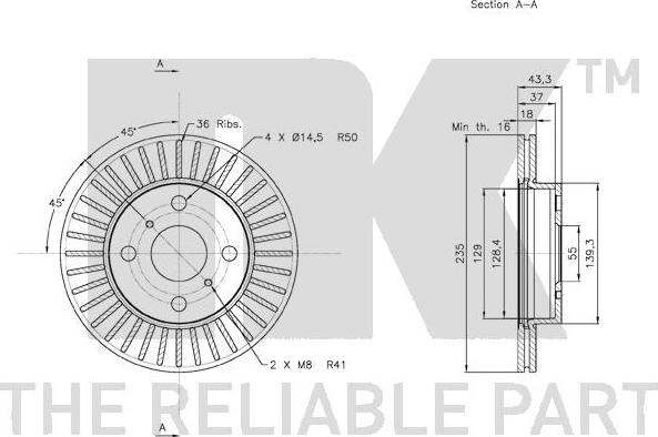 NK 2045100 - Brake Disc autospares.lv