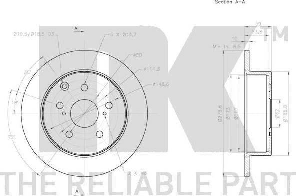 NK 3145126 - Brake Disc autospares.lv