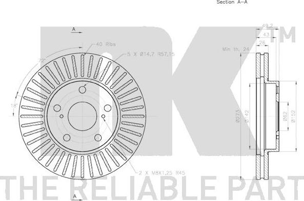 NK 2045120 - Brake Disc autospares.lv