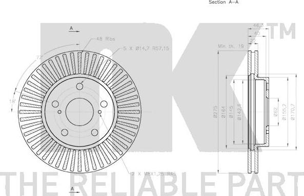 NK 2045121 - Brake Disc autospares.lv