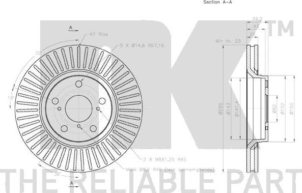 NK 3145122 - Brake Disc autospares.lv