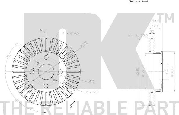 NK 3145174 - Brake Disc autospares.lv