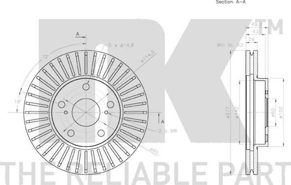 NK 3145170 - Brake Disc autospares.lv