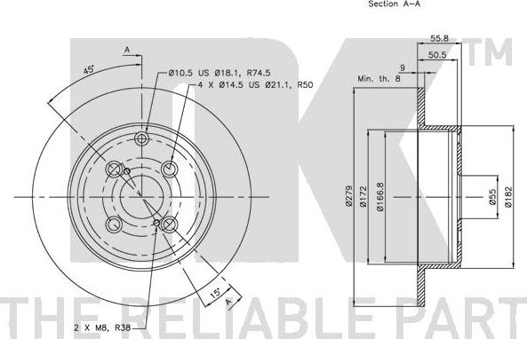 NK 204585 - Brake Disc autospares.lv