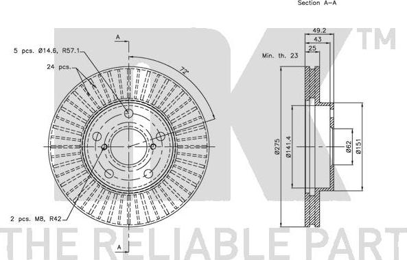 NK 314578 - Brake Disc autospares.lv