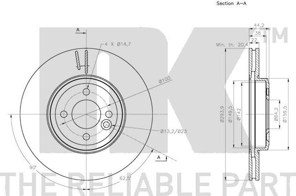 NK 204040 - Brake Disc autospares.lv