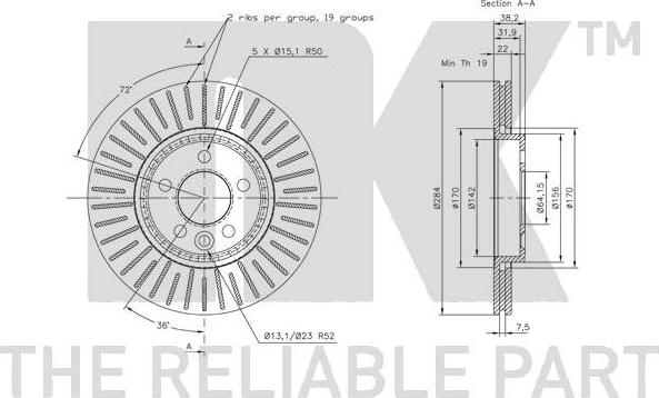 NK 204055 - Brake Disc autospares.lv