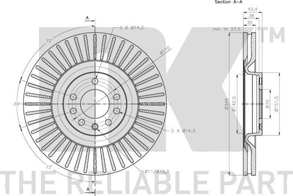 NK 204112 - Brake Disc autospares.lv