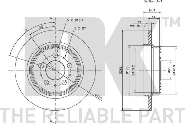 NK 314843 - Brake Disc autospares.lv