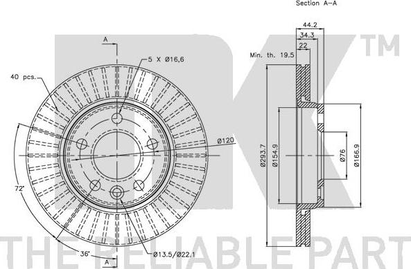 NK 314797 - Brake Disc autospares.lv