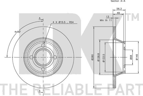 NK 314741 - Brake Disc autospares.lv