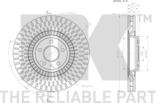 NK 3147155 - Brake Disc autospares.lv