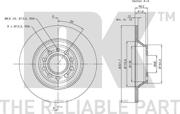 NK 3147109 - Brake Disc autospares.lv