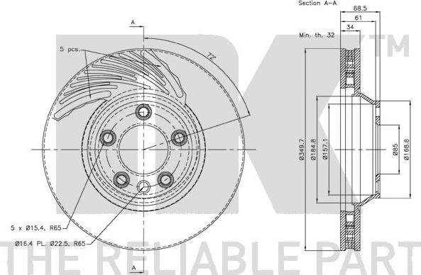 NK 2047105 - Brake Disc autospares.lv