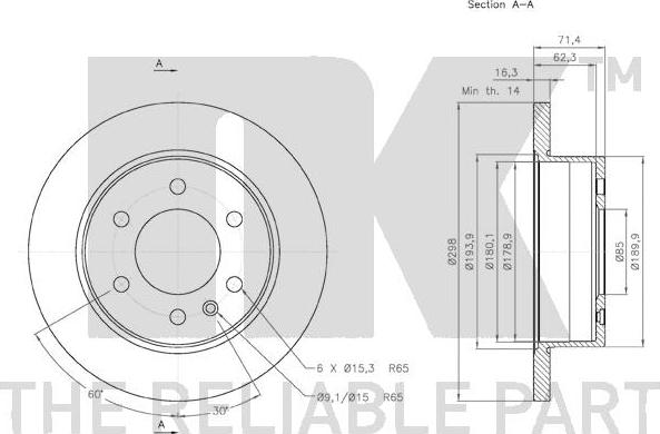 NK 3147122 - Brake Disc autospares.lv