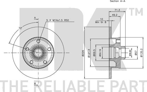 NK 204736 - Brake Disc autospares.lv