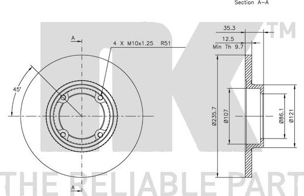 NK 315001 - Brake Disc autospares.lv