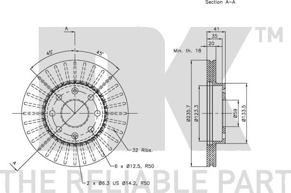 NK 205008 - Brake Disc autospares.lv