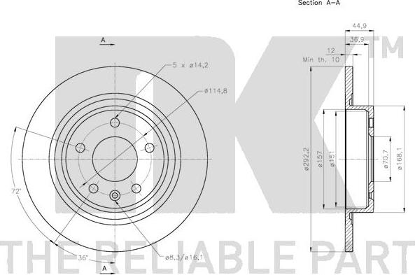 NK 315016 - Brake Disc autospares.lv