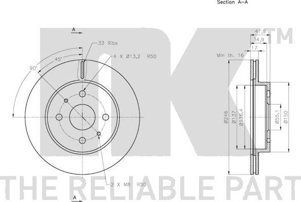 NK 315114 - Brake Disc autospares.lv