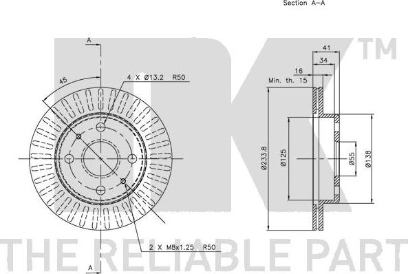 NK 205111 - Brake Disc autospares.lv