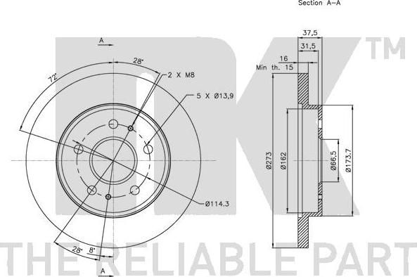 NK 205112 - Brake Disc autospares.lv