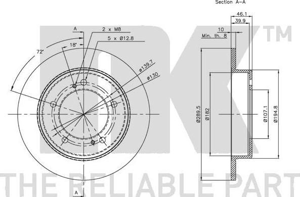 NK 205203 - Brake Disc autospares.lv