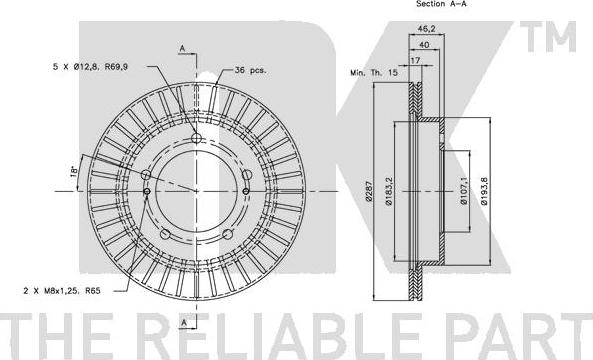 NK 205207 - Brake Disc autospares.lv