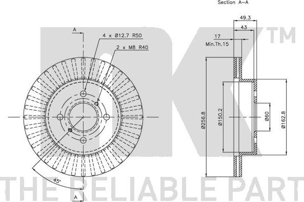 NK 205211 - Brake Disc autospares.lv