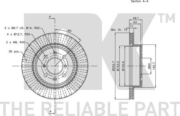 NK 205213 - Brake Disc autospares.lv