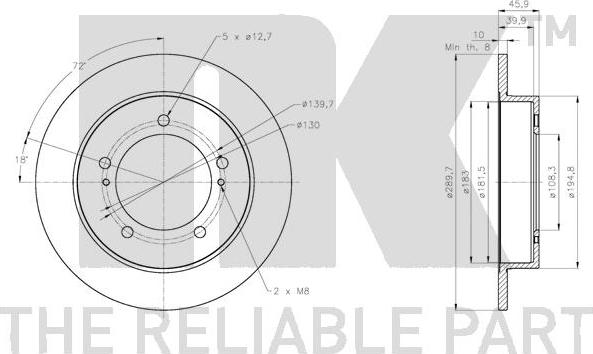 NK 205230 - Brake Disc autospares.lv