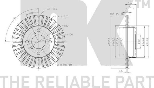 NK 315237 - Brake Disc autospares.lv