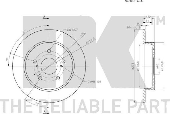 NK 315222 - Brake Disc autospares.lv