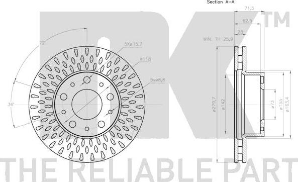 NK 311958 - Brake Disc autospares.lv