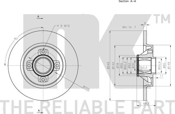 NK 201952 - Brake Disc autospares.lv