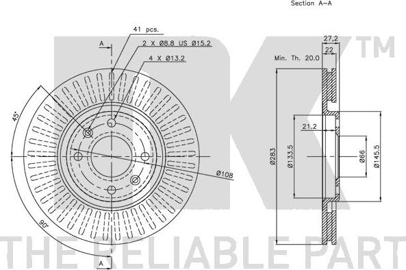 NK 201919 - Brake Disc autospares.lv