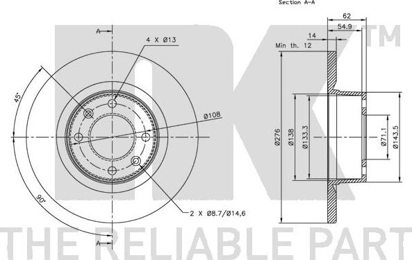 NK 311930 - Brake Disc autospares.lv