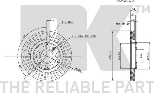 NK 201929 - Brake Disc autospares.lv