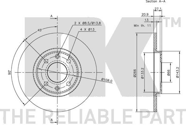 NK 311925 - Brake Disc autospares.lv