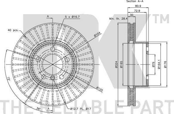 NK 201559 - Brake Disc autospares.lv