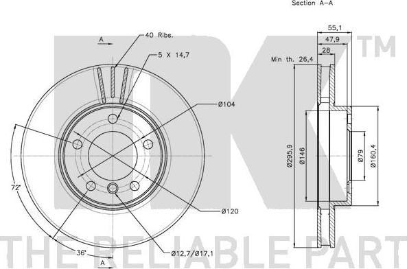 NK 201551 - Brake Disc autospares.lv