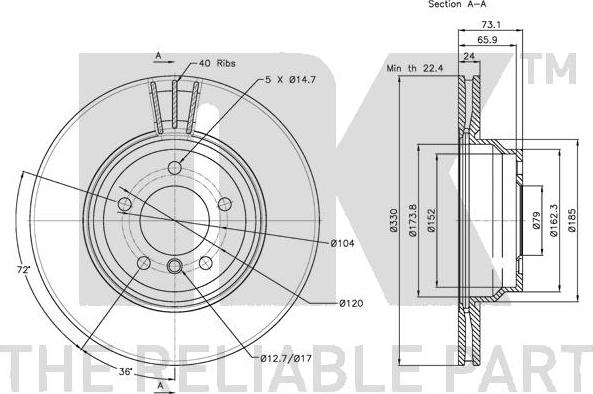 NK 201568 - Brake Disc autospares.lv