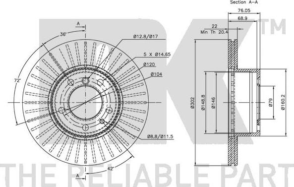 NK 201519 - Brake Disc autospares.lv