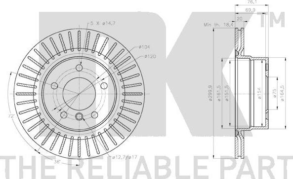 NK 2015114 - Brake Disc autospares.lv