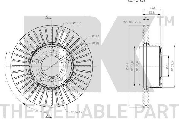 NK 201582 - Brake Disc autospares.lv